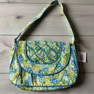 NWT Vera Bradley Floral Flap Quilted Patchwork Shoulder Bag English Meadow